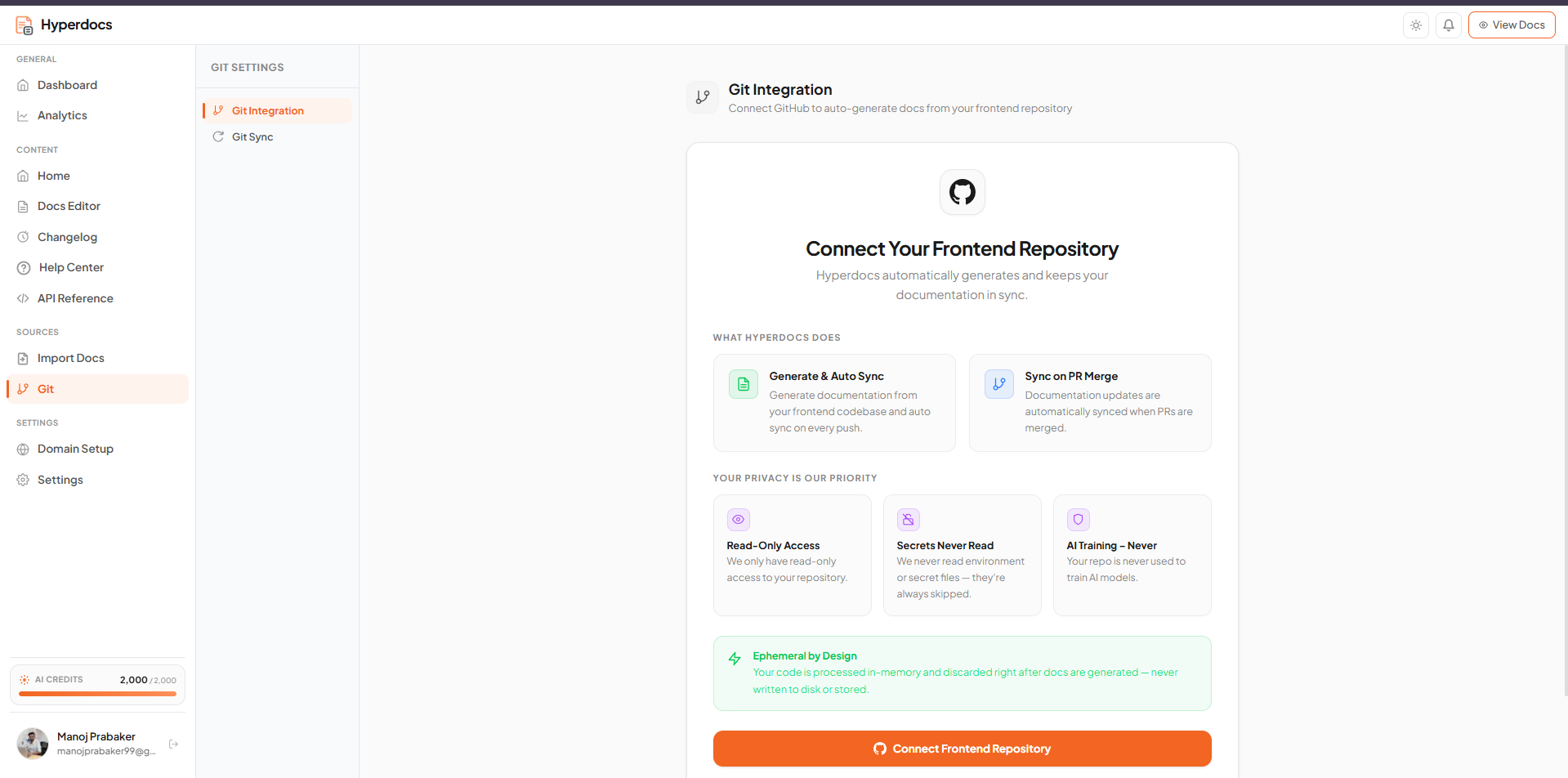 Code to Docs Workflow